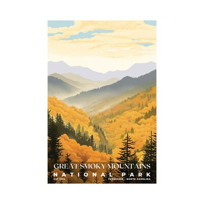 Great Smoky Mountains National Park Poster, Travel Art, Office Poster, Home Decor | S3 - image1